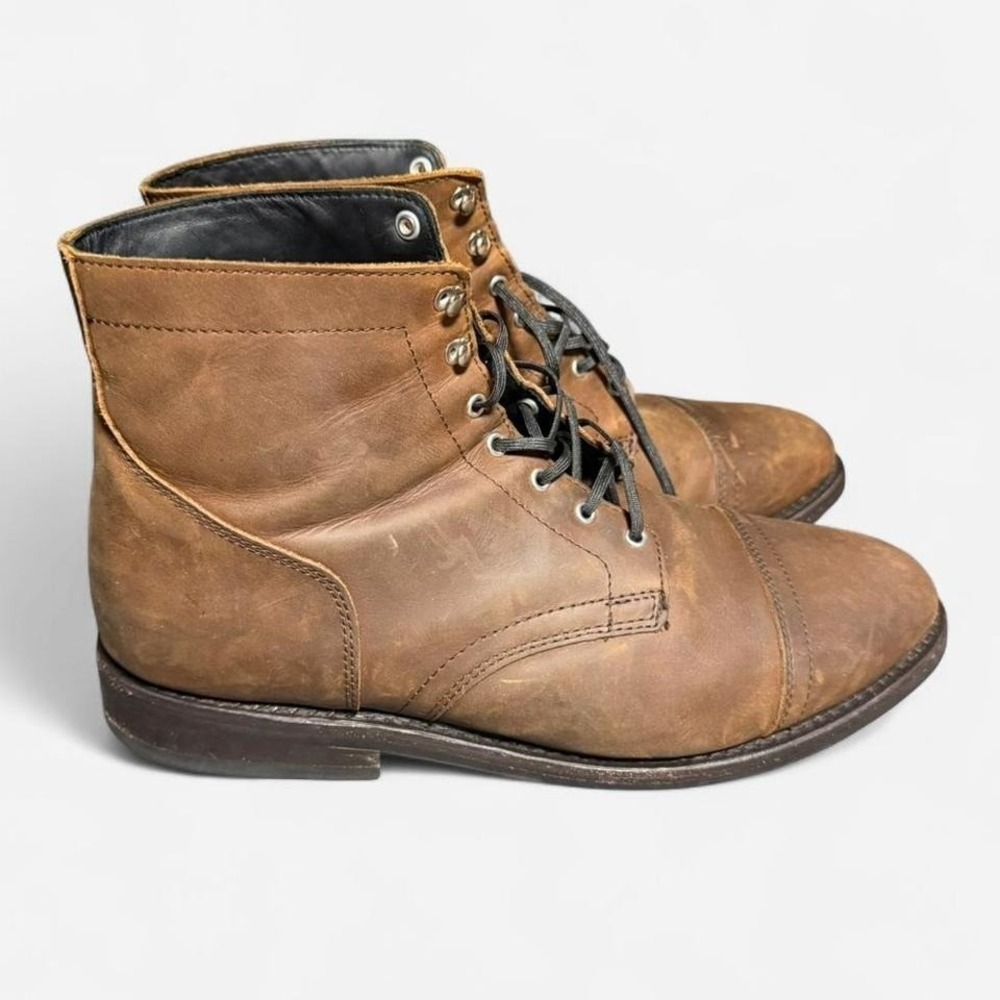 Thursday Boot Company Heritage Captain Leather Boots Brown Casual Men Size 15EE